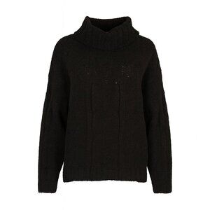 Seven7 Black Chunky Knit Cowl Neck Sweater XL